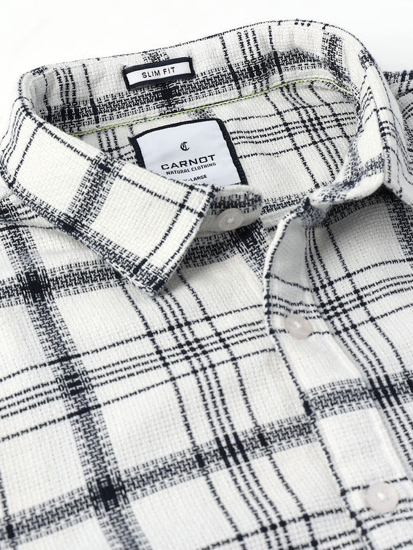 Men White Casual Shirt