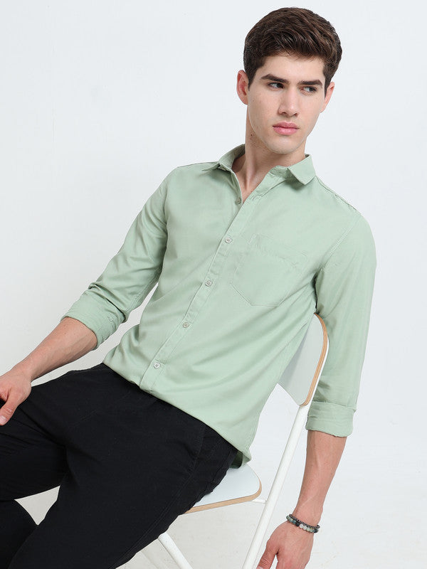 Men Green Casual Shirt