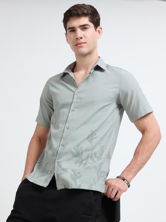 Men Green Casual Shirt