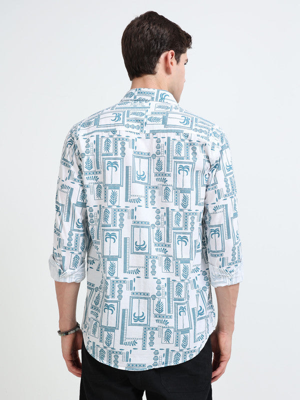 Men White Casual Shirt