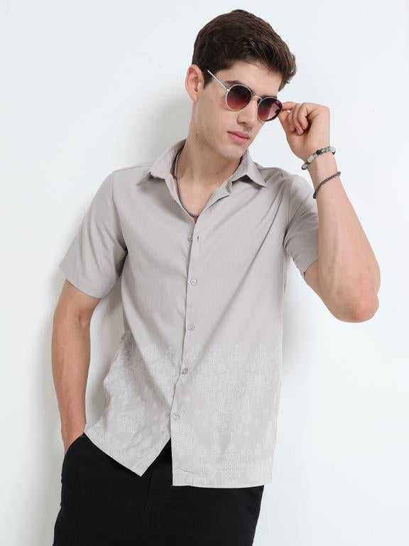 Men Grey Casual Shirt