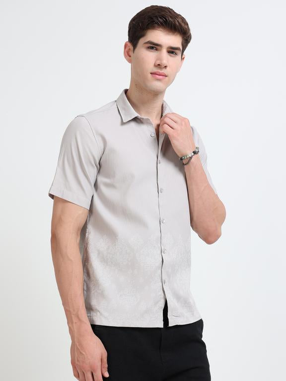 Men Grey Casual Shirt