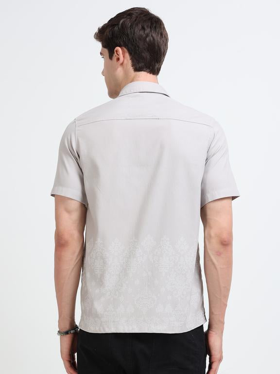 Men Grey Casual Shirt