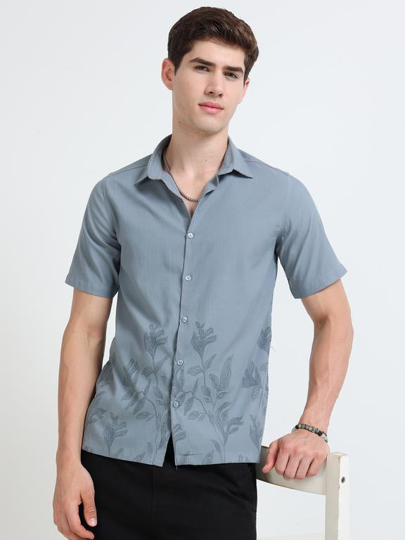 Men Blue Casual Shirt