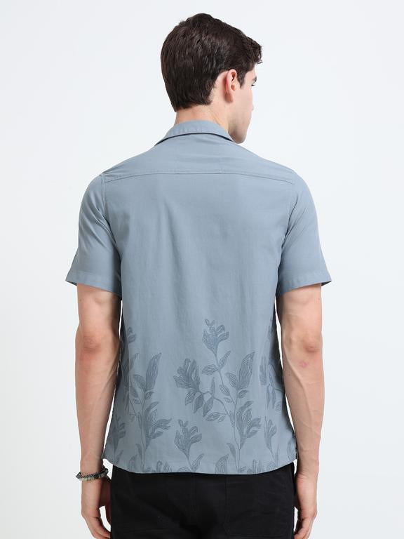 Men Blue Casual Shirt