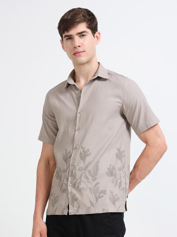 Men Grey Casual Shirt