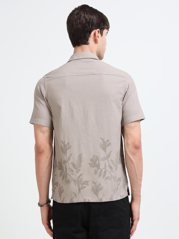 Men Grey Casual Shirt