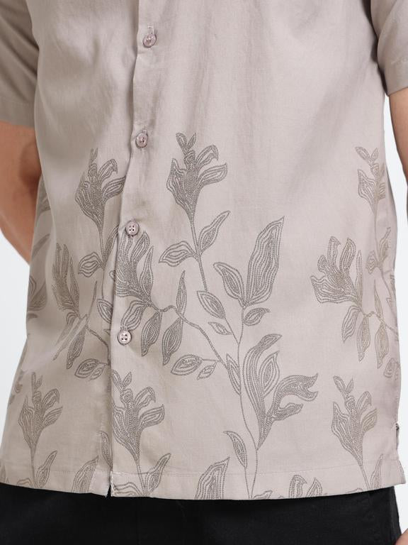Men Grey Casual Shirt