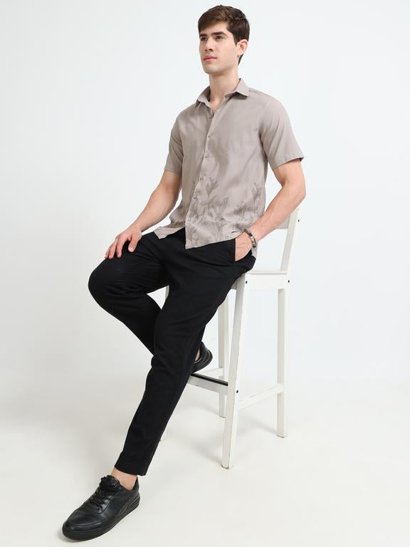 Men Grey Casual Shirt