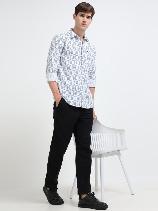 Men White Casual Shirt