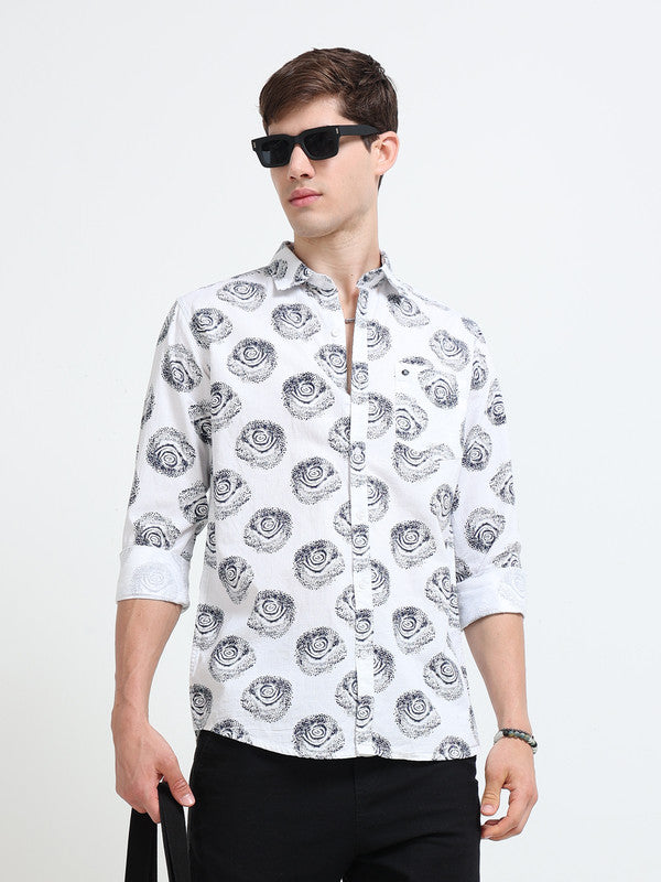 Men White Casual Shirt