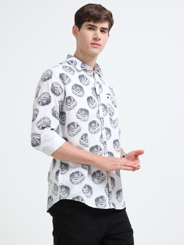 Men White Casual Shirt