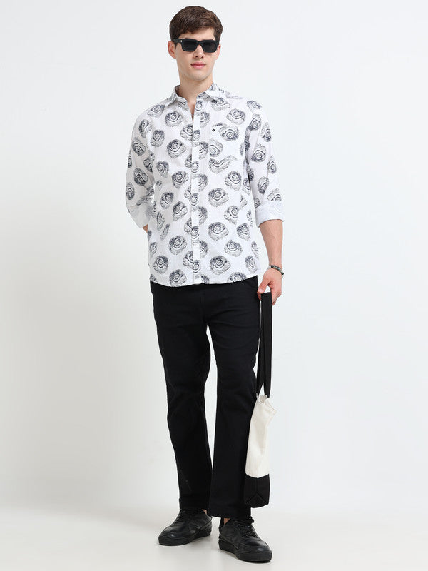 Men White Casual Shirt