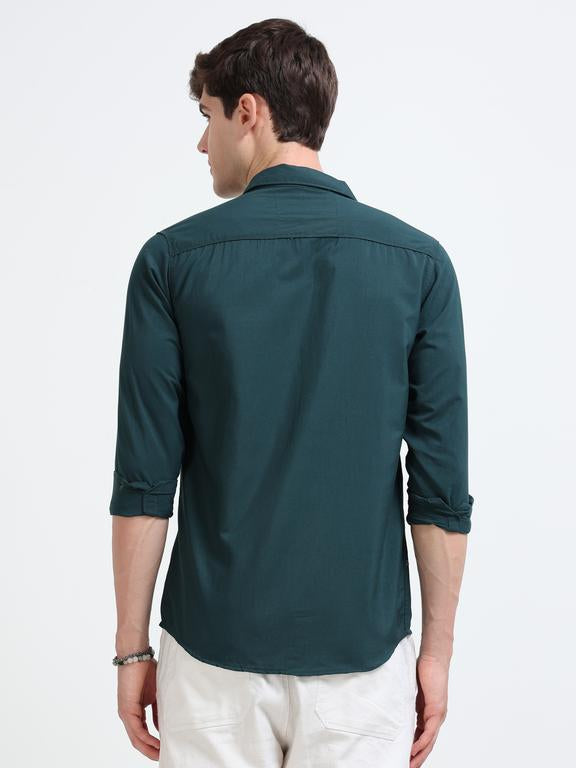 Men Green Casual Shirt