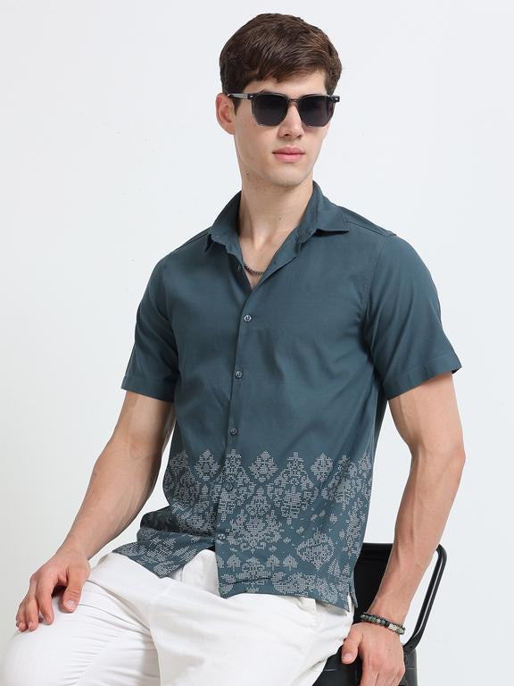 Men Green Casual Shirt