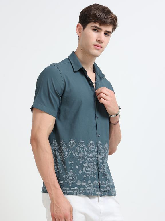 Men Green Casual Shirt