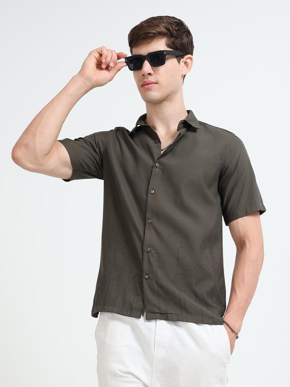 Men Green Casual Shirt