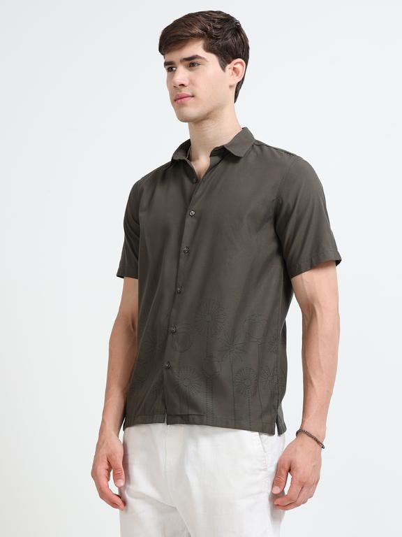 Men Green Casual Shirt