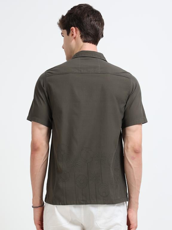 Men Green Casual Shirt