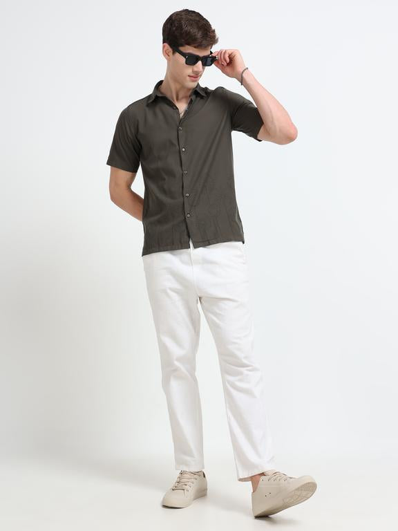 Men Green Casual Shirt