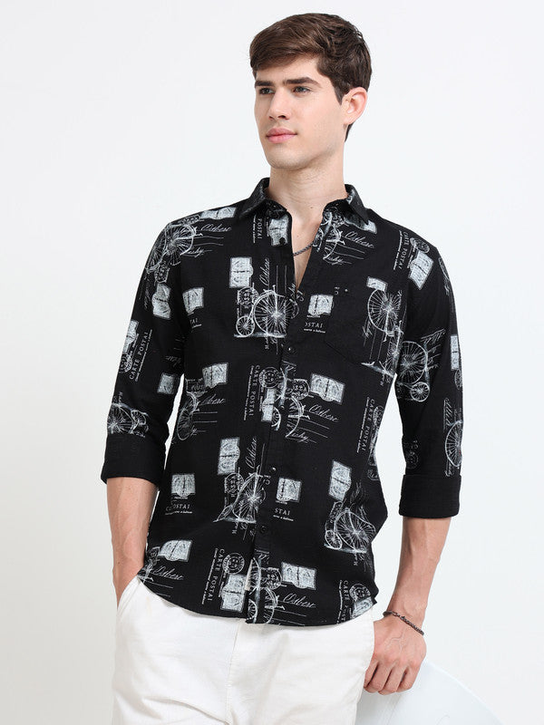 Men Black Casual Shirt