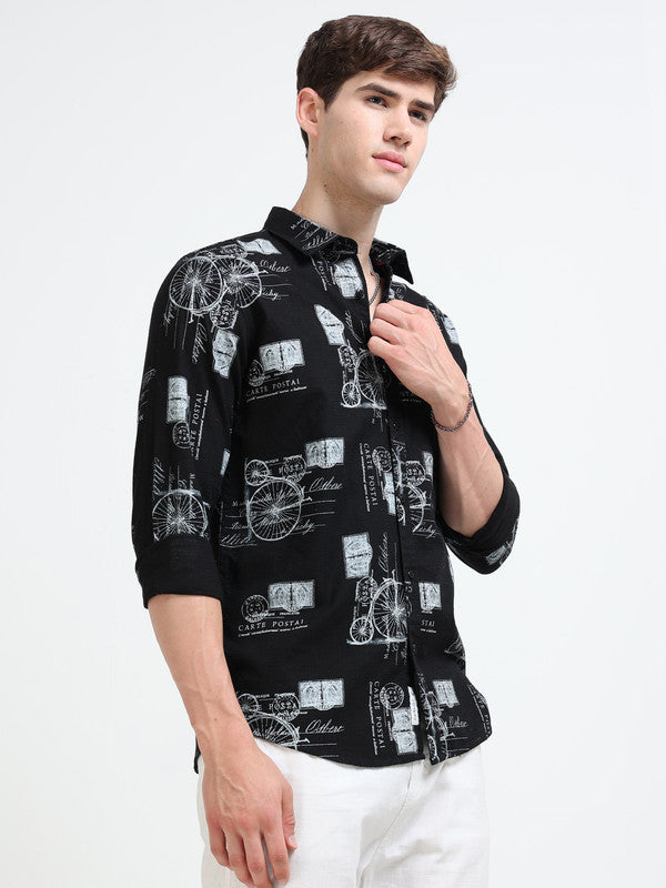 Men Black Casual Shirt