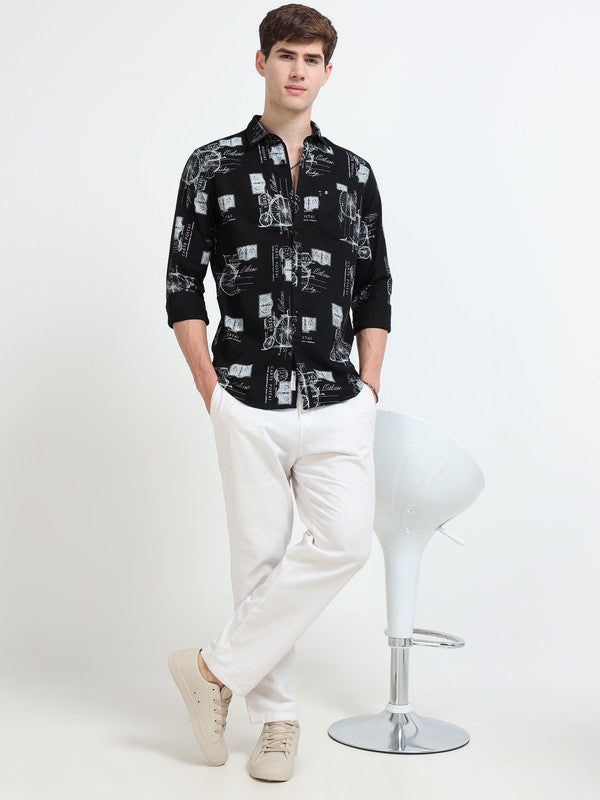Men Black Casual Shirt