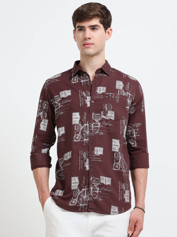 Men Brown Casual Shirt