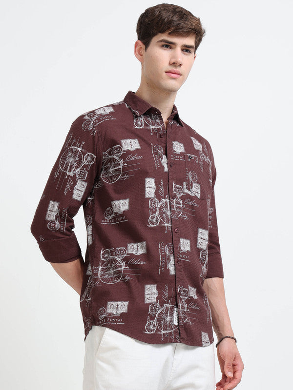 Men Brown Casual Shirt