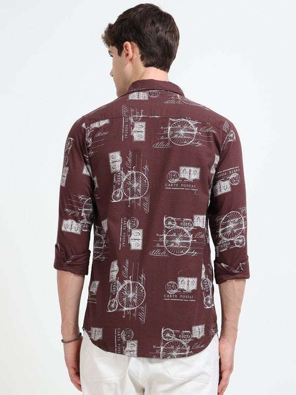Men Brown Casual Shirt