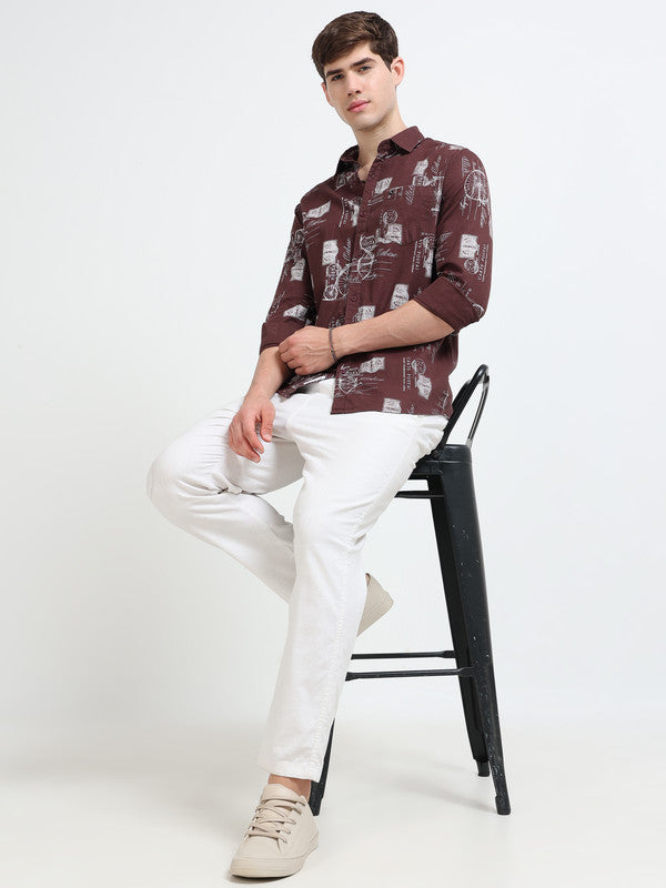 Men Brown Casual Shirt