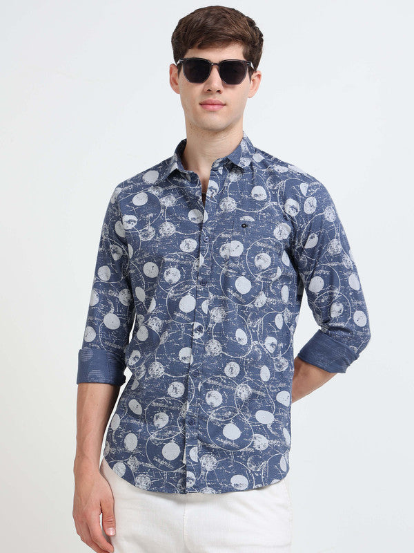 Men Blue Casual Shirt