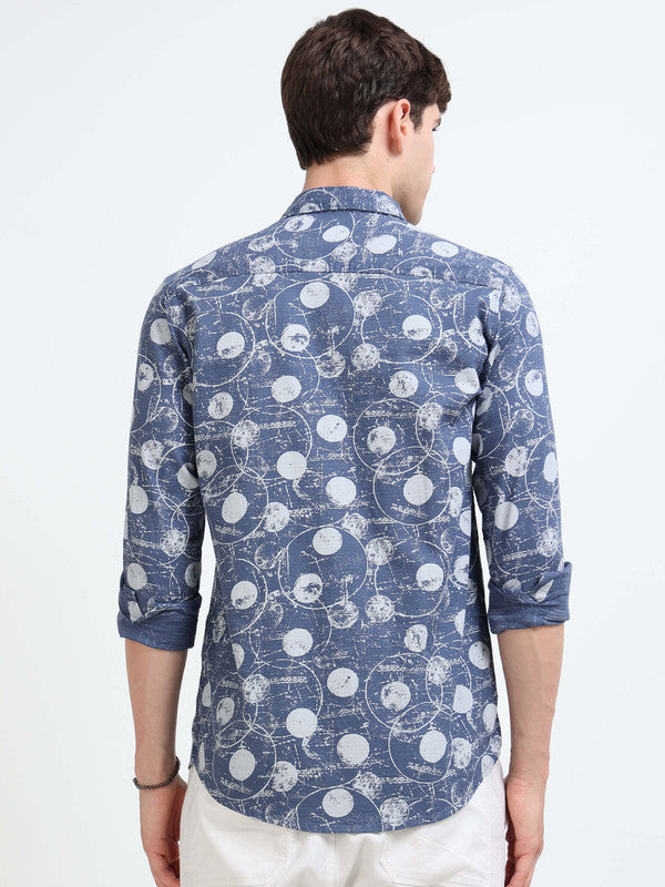 Men Blue Casual Shirt