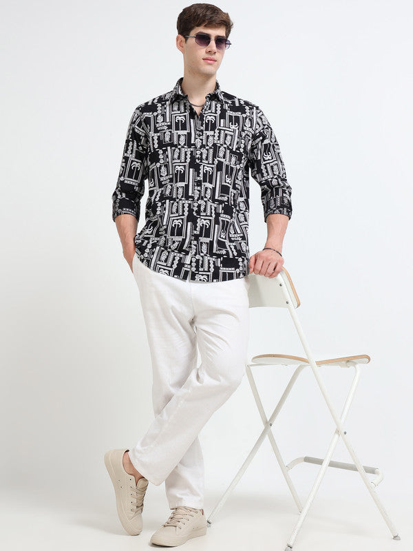 Men Black Casual Shirt