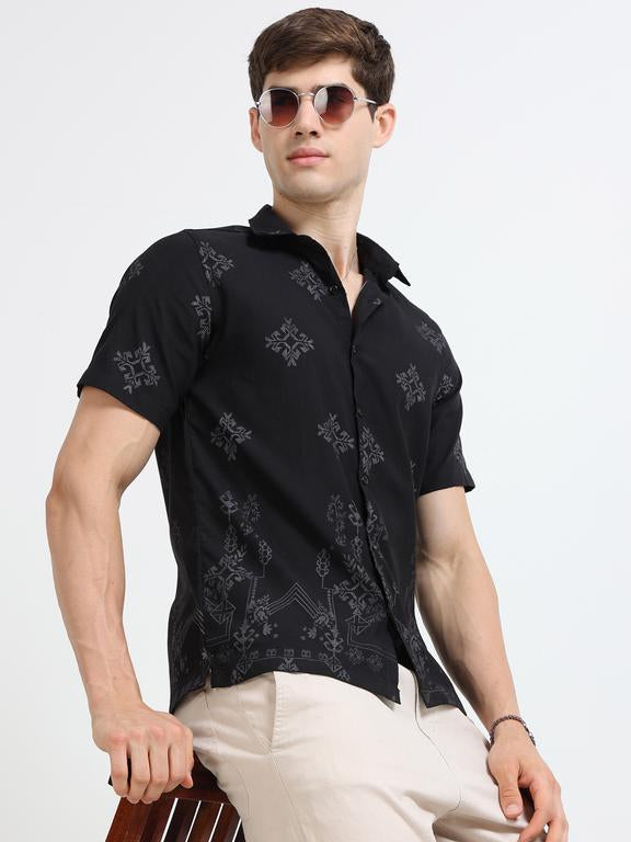 Men Black Casual Shirt