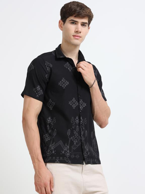 Men Black Casual Shirt