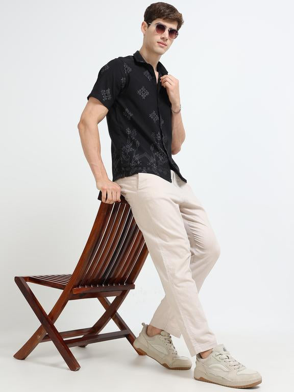 Men Black Casual Shirt