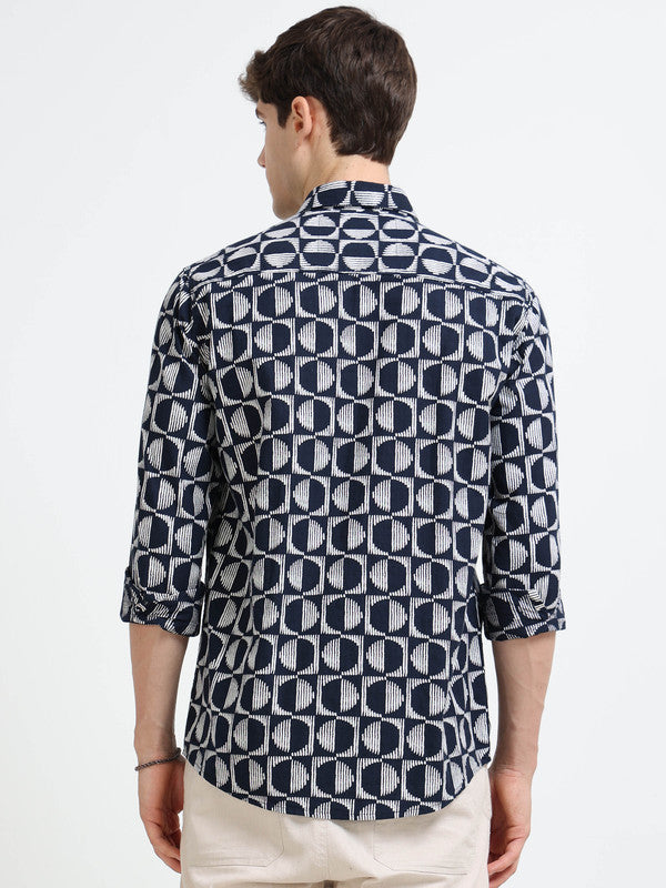 Men Navy Casual Shirt