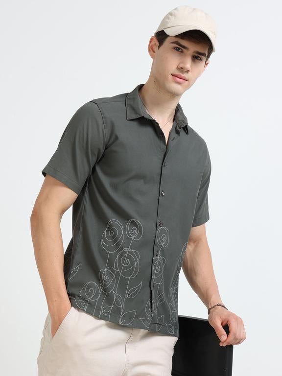 Men Green Casual Shirt
