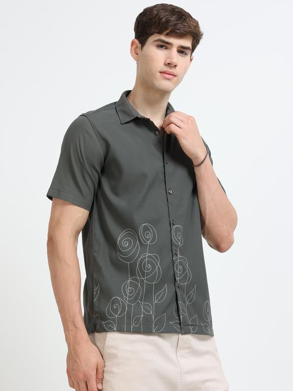 Men Green Casual Shirt