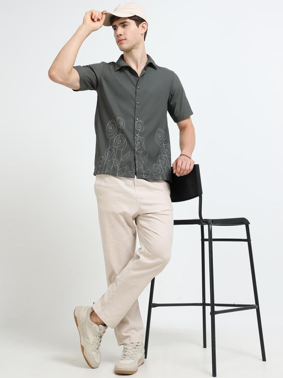 Men Green Casual Shirt