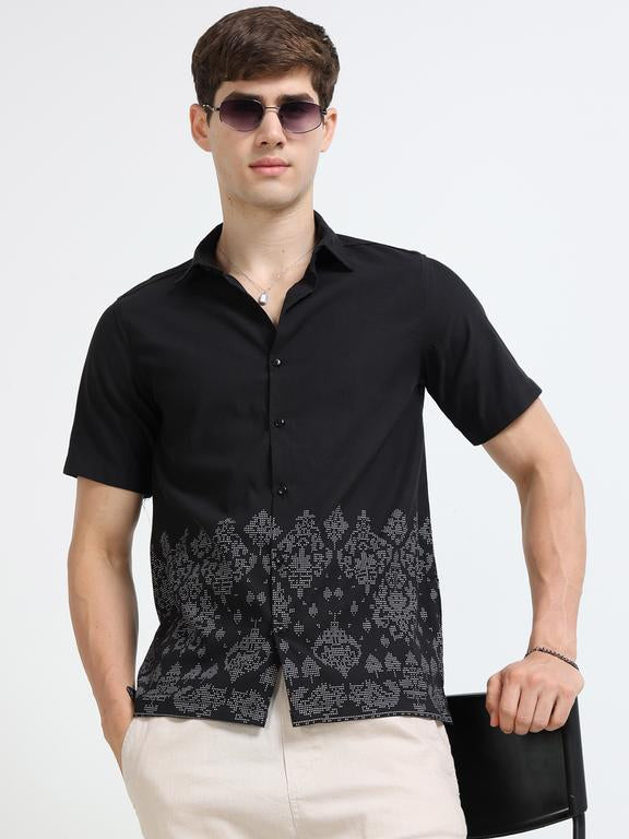 Men Black Casual Shirt