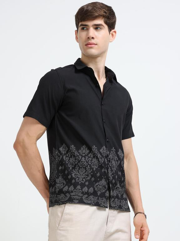 Men Black Casual Shirt