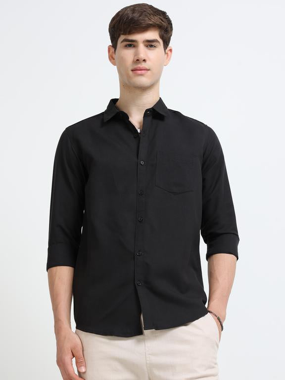 Men Black Casual Shirt