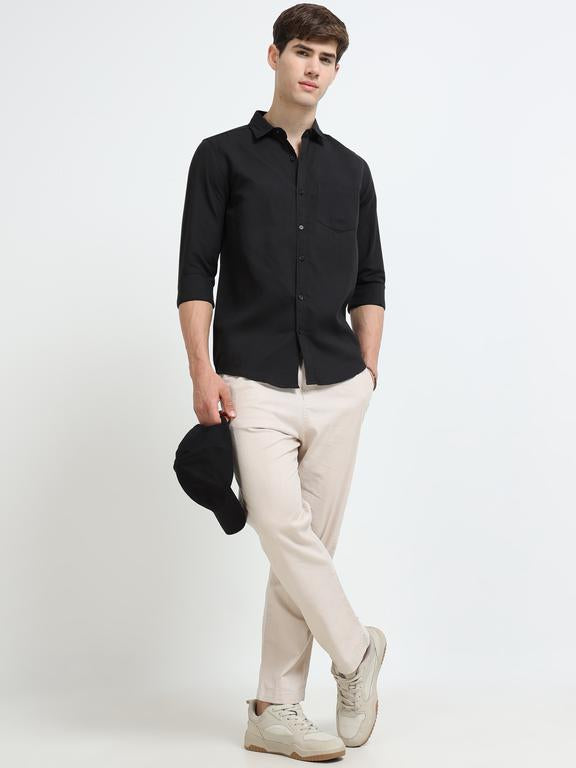 Men Black Casual Shirt