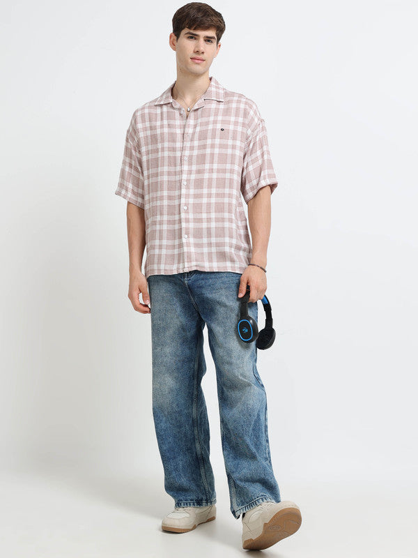 Men Pink Casual Shirt