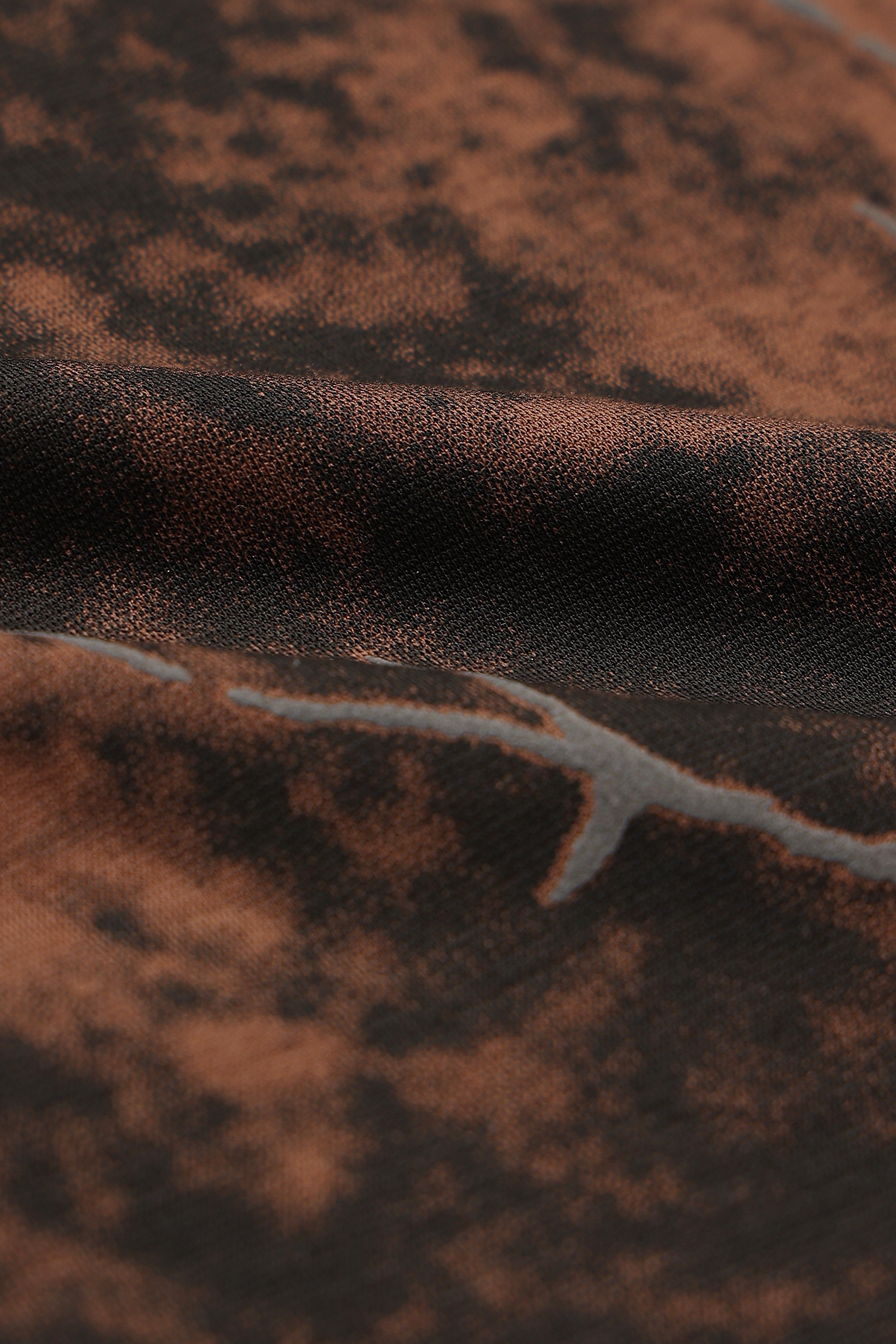 Men Brown Premium Self Designed T-Shirt