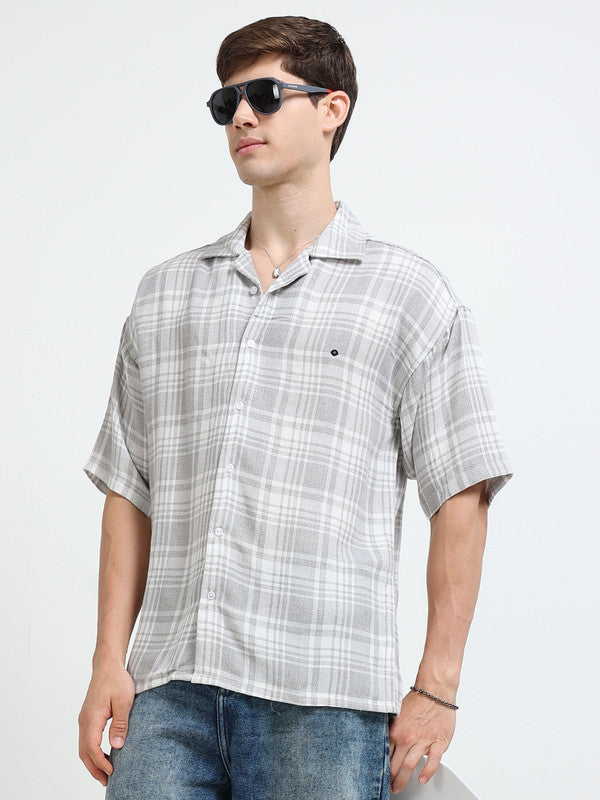 Men Grey Casual Shirt