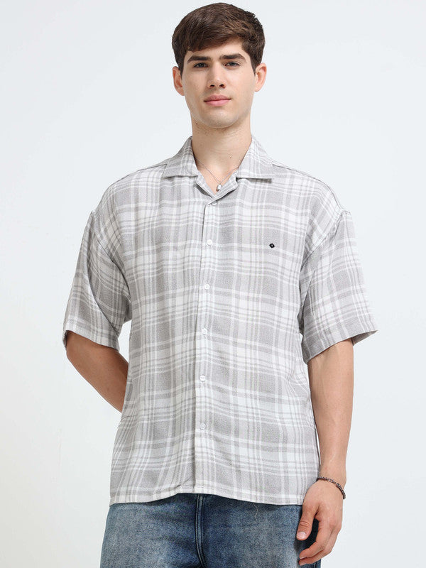 Men Grey Casual Shirt