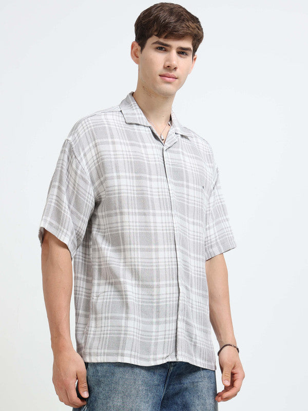 Men Grey Casual Shirt